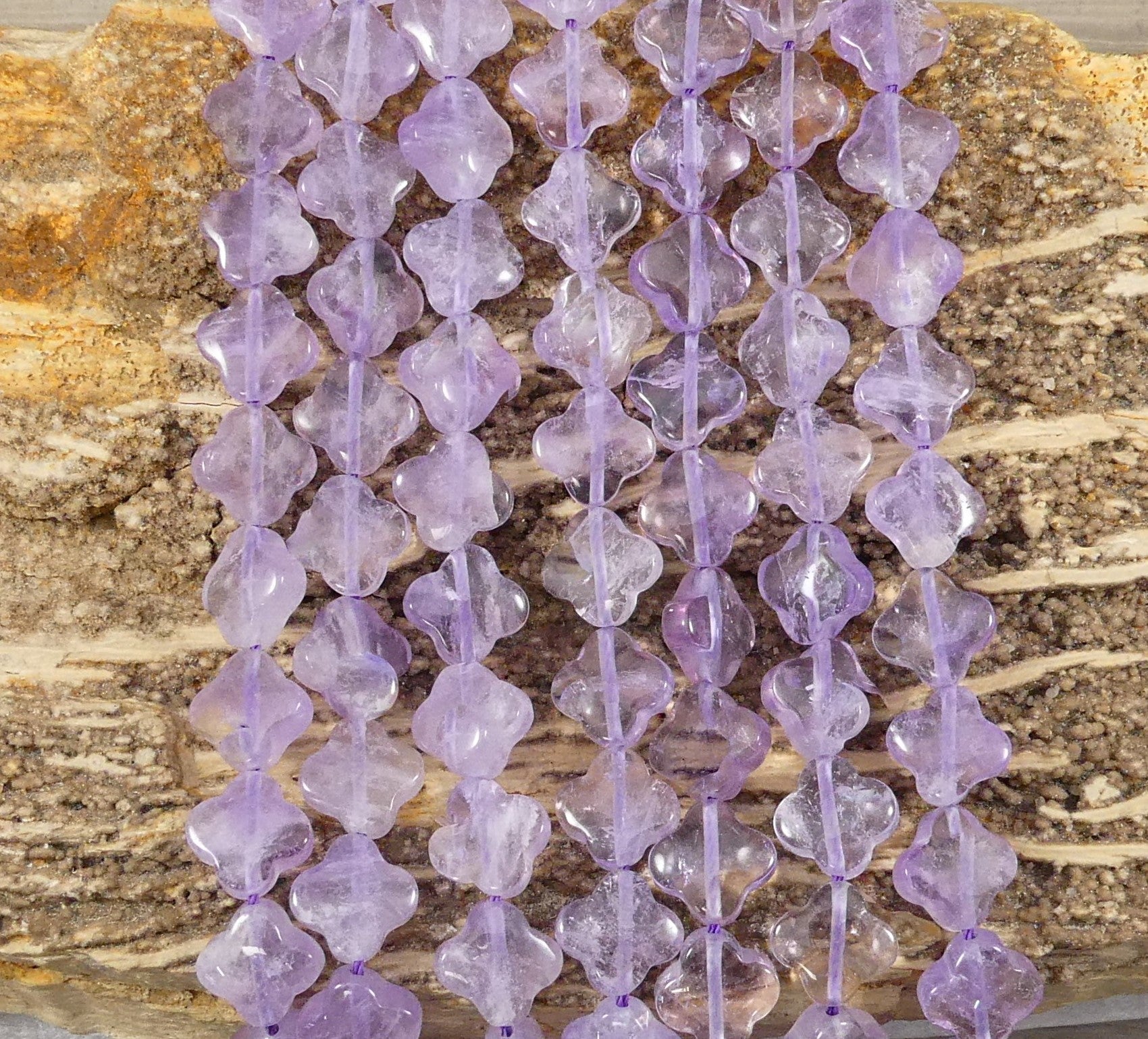 Lavender Amethyst 4 Leaf Clover Shapes-2