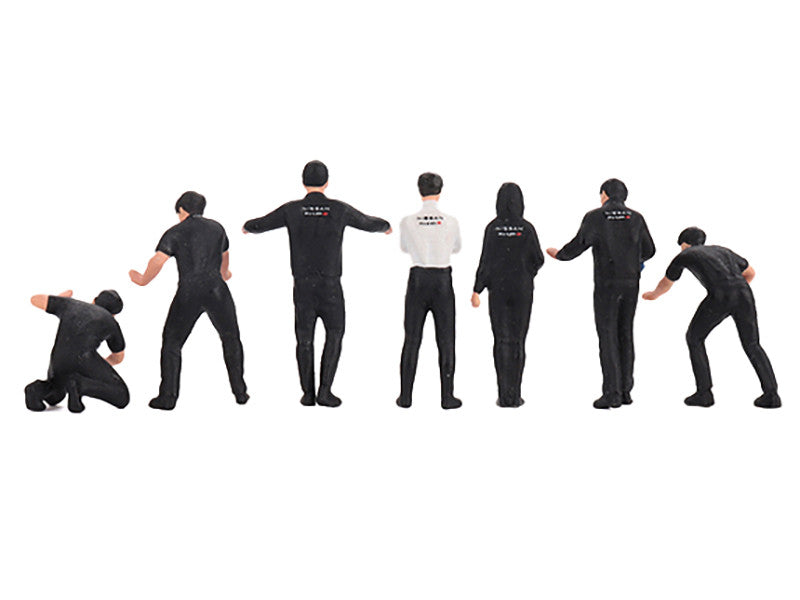 "NISMO Technician Team" 7 Piece Figure Set for 1/64 Scale Models by Mini GT-0